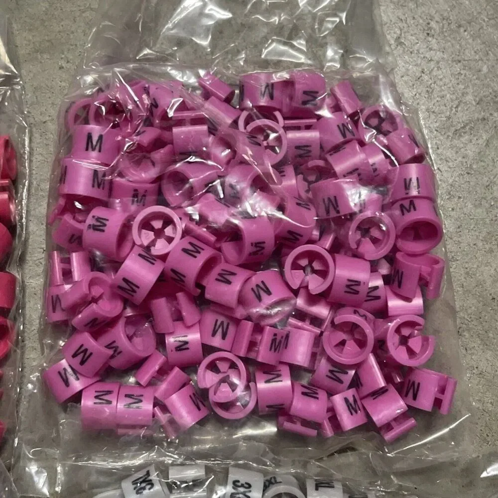 800PCS Snap on Hanger Size Markers Plastic Garment Sizers Donuts Cubes Retail